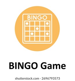 BINGO Game Vector icon which can easily modify or edit

