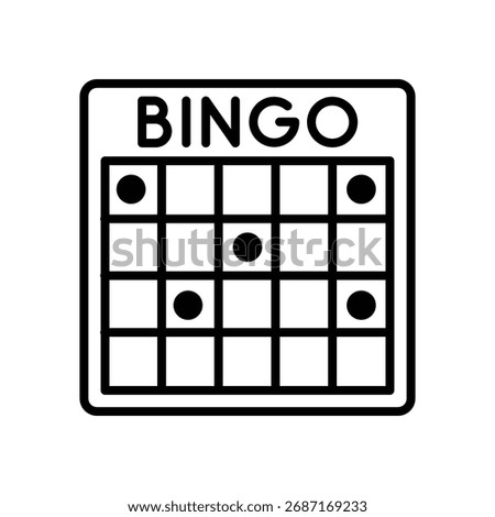 BINGO Game Vector icon which can easily modify or edit
