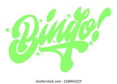 Bingo Hand Drawn Vector Lettering Design Stock Vector (Royalty Free ...