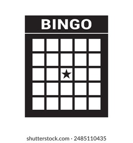 bingo icon, black and white bingo vector icons designed in filled, Bingo vector icon. Can be used for Casino icon,