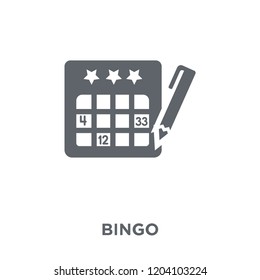 Bingo icon. Bingo design concept from Entertainment collection. Simple element vector illustration on white background.