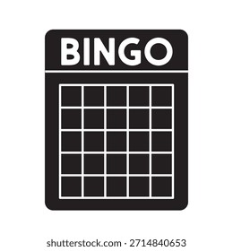Bingo-Symbol, flache Linie, Symbol-Set.