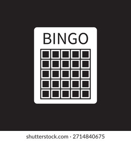 ícone do Bingo conjunto de símbolos de linha plana.
