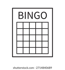Bingo icon flat line symbol set.
