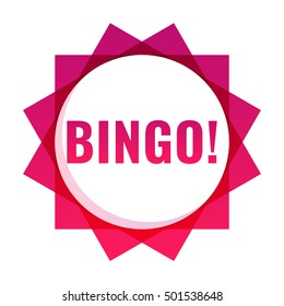Bingo. Icon, logo vector design illustration on white background. Can be used for business, advertising.