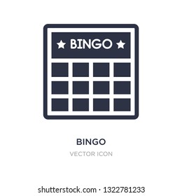 bingo icon on white background. Simple element illustration from Entertainment and arcade concept. bingo sign icon symbol design.