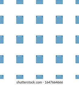 Bingo icon pattern seamless isolated on white background. Editable filled Bingo icon. Bingo icon pattern for web and mobile.