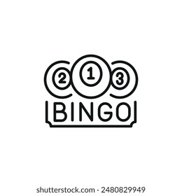 Bingo Icon. Simple bingo icon for social media, app, and web design. Vector illustration.