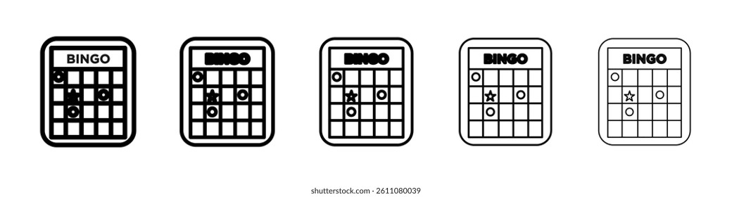 BINGO ICON Symbol mark in Outline style
