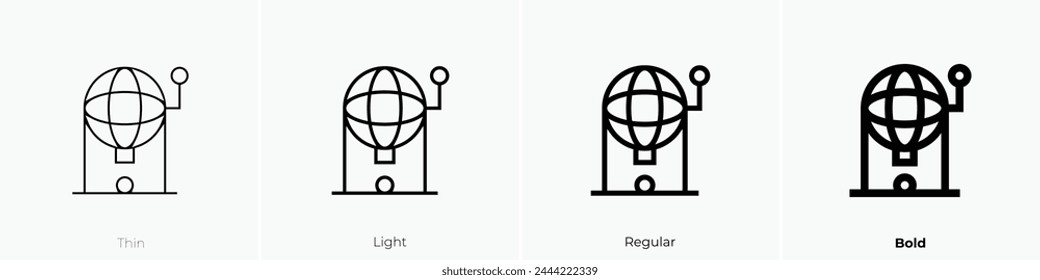 bingo icon. Thin, Light Regular And Bold style design isolated on white background