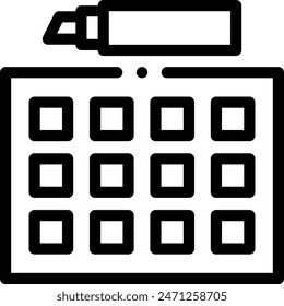 bingo icon. Thin Linear Style Design Isolated On White Background
