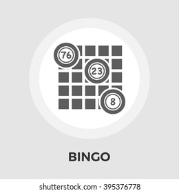 Bingo Icon Vector. Flat icon isolated on the white background. Editable EPS file. Vector illustration.