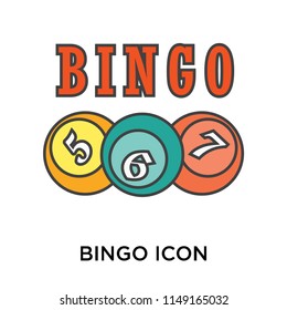 Bingo icon vector isolated on white background for your web and mobile app design, Bingo logo concept