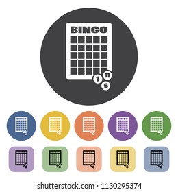 Bingo icons set. Vector illustration.