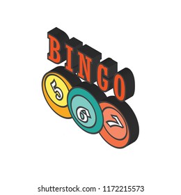 Bingo isometric left top view 3D icon