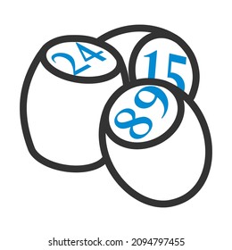 Icono de Bingo Kegs. Contorno de negrita editable con diseño de relleno de color. Ilustración vectorial.