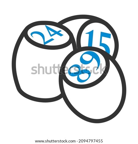 Bingo Kegs Icon. Editable Bold Outline With Color Fill Design. Vector Illustration.