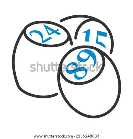 Bingo Kegs Icon. Editable Bold Outline With Color Fill Design. Vector Illustration.