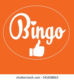 Bingo. Lettering vector design.