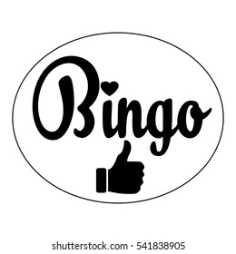 Bingo. Lettering vector design.