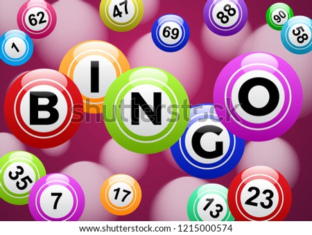 Bingo lottery, background vector design, lucky balls and numbers of lotto