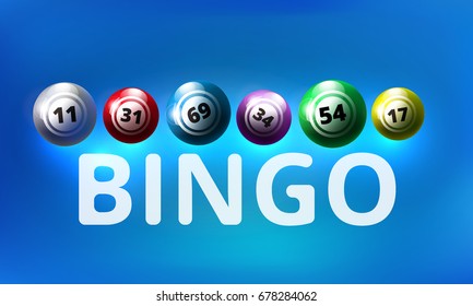 Bingo lottery balls background. Vector illustration