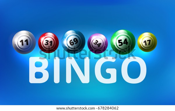 Bingo Lottery Balls Background Vector Illustration Stock Vector ...