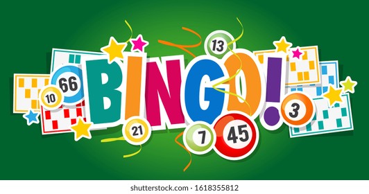Bingo ! With Lottery Balls And Bingo Card