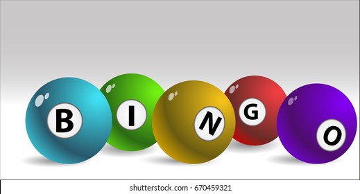 Bingo lottery balls  colors, vector eps 10 design