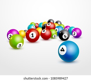 Bingo Lottery Balls Numbers Background Lottery Stock Vector (Royalty ...