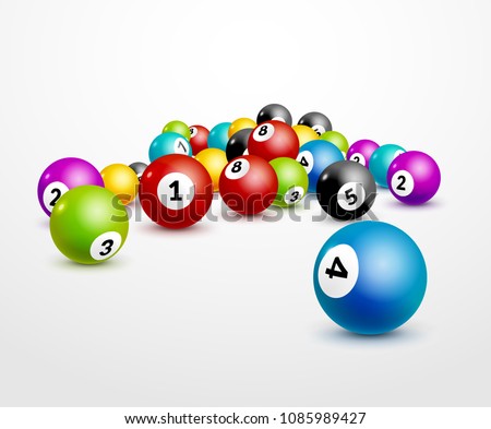 Bingo lottery balls numbers background. Lottery game balls. Lotto winner concept.