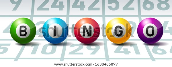 Bingo or Lottery Balls on\
Bingo Cards