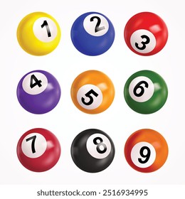 Bingo lottery balls of vector design