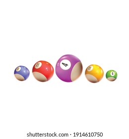 Bingo lottery banner. Colored Bingo Balls number falling luck big win concept banner casino. Vector stock illustration lottery game background.