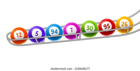 Bingo or lottery colored number balls. Background for gambling sport games.