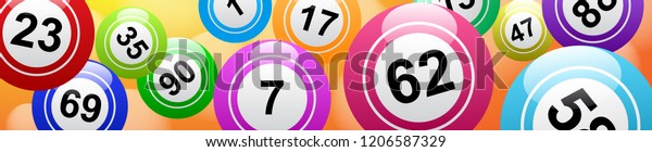 Bingo Lottery Header Background Vector Design Stock Vector (Royalty ...