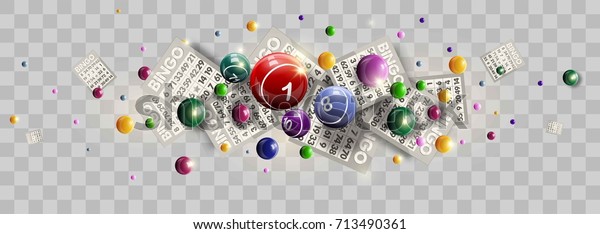 Bingo lottery ticket lucky balls and numbers of\
lotto vector design