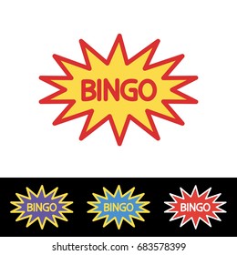 Bingo lotto lottery logo template.