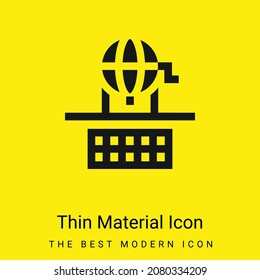 Icono de material amarillo brillante mínimo de bingo