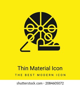 Icono de material amarillo brillante mínimo de bingo