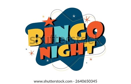 Bingo night on color background