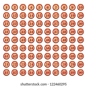 bingo number vector on white background
