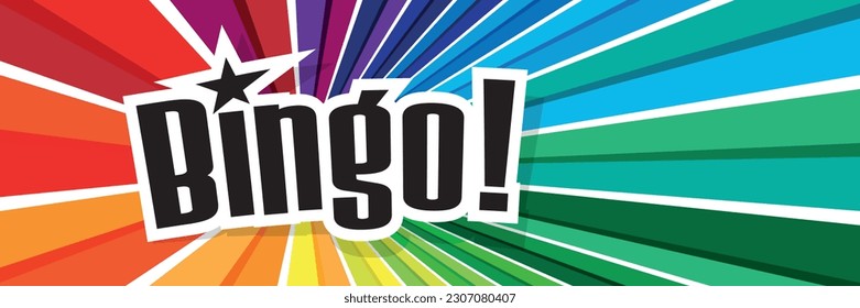 ¡Bingo! sobre fondo colorido