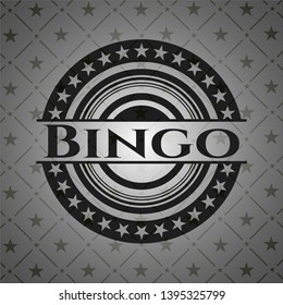 Bingo realistic dark emblem. Vector Illustration. Detailed.