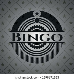Bingo realistic dark emblem. Vector Illustration. Detailed.