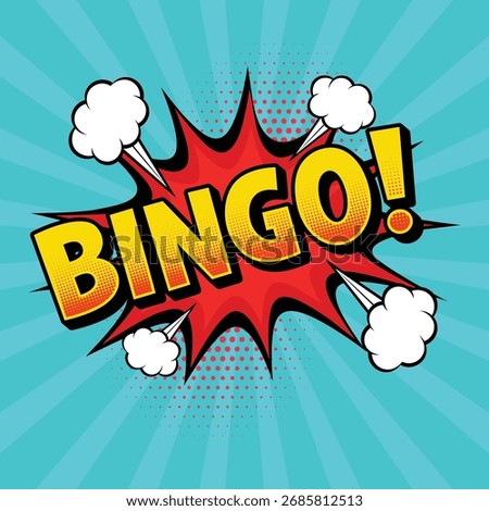 Bingo retro comic speech bubbles, Cartoon speech bubbles.