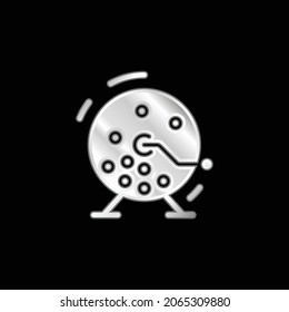 Bingo silver plated metallic icon