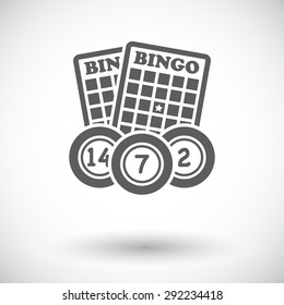 Bingo. Single flat icon on white background. Vector illustration.