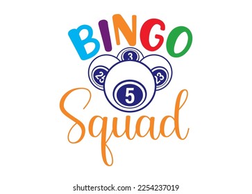 Bingo Squad vector For Print, Bingo Squad Clipart, Bingo Squad vector Illustration