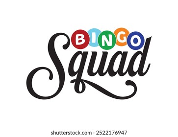 Bingo Squad Vector For Print, Bingo Squad Clipart, Bingo Squad Vector Illustration